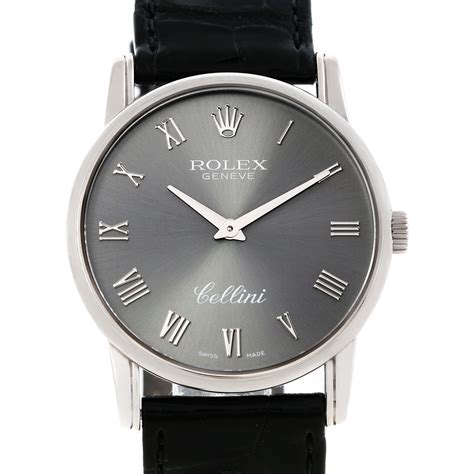 rolex cellini classic mens 18k white gold watch 5116